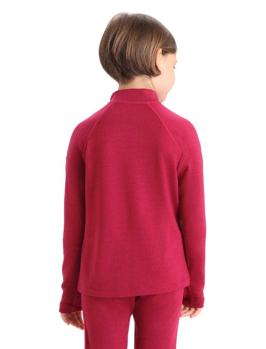 Cherry Kids' Icebreaker Merino 260 Tech Half Zip Thermal Top Long Sleeve | USA 1939SGLO